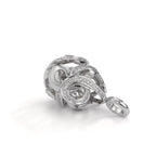 Pendant 18k White Gold Diamond 0.30 ct, 62 Stones, w-si