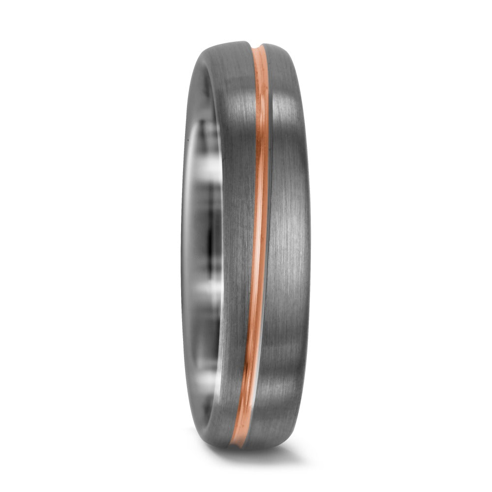 Wedding Ring Palladium 500 , 18k Red Gold