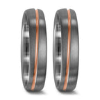 Wedding Ring Palladium 500 , 18k Red Gold