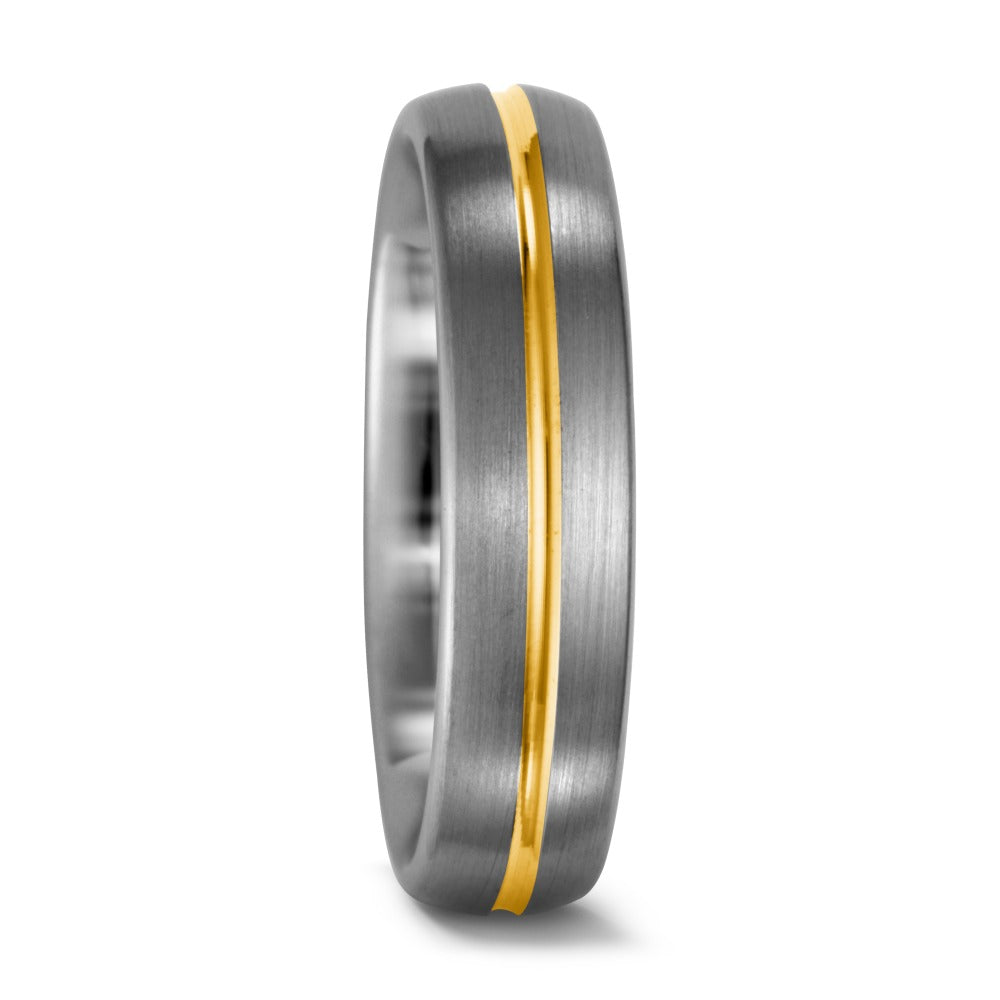 Ring Palladium 950, 18k Yellow Gold