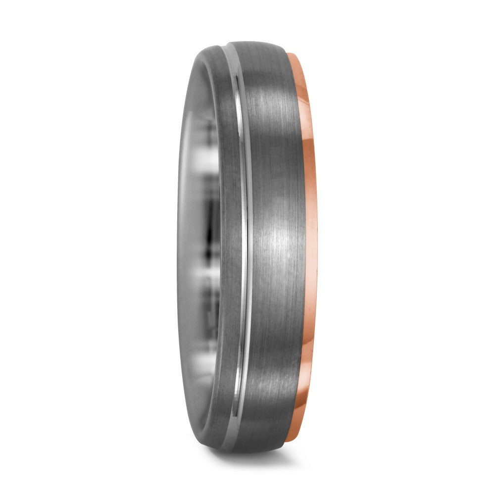 Ring Palladium 950, 18k Red Gold