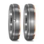Ring Palladium 950, 18k Red Gold