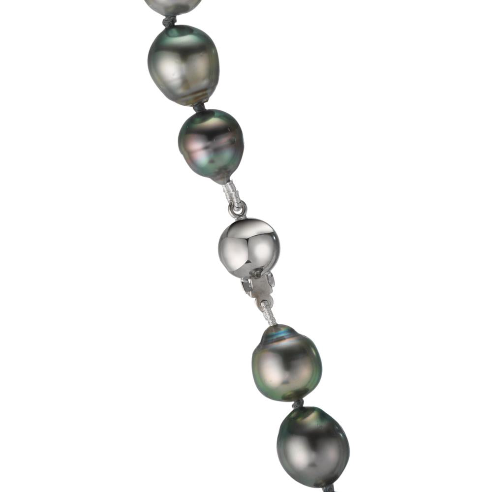 Necklace 18k White Gold Tahitian pearl 9-10 mm 45 cm