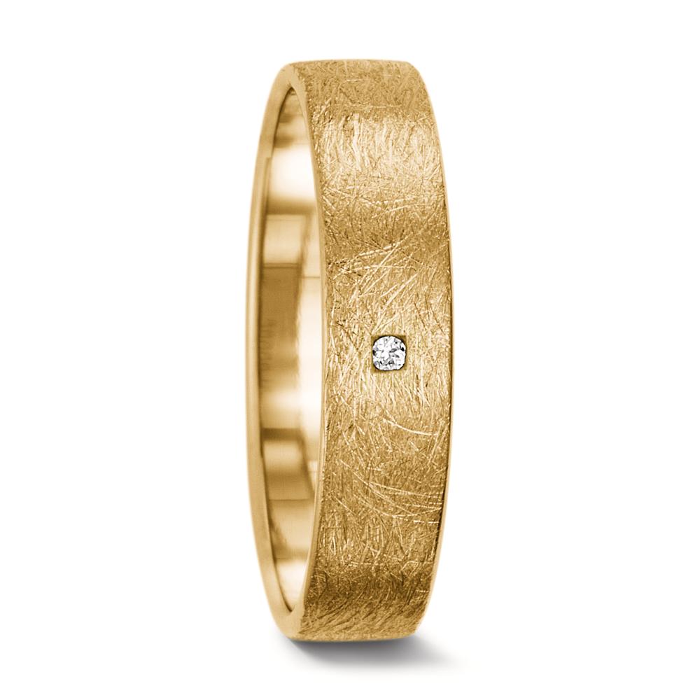 Wedding Ring 18k Yellow Gold Diamond 0.008 ct, tw-vsi