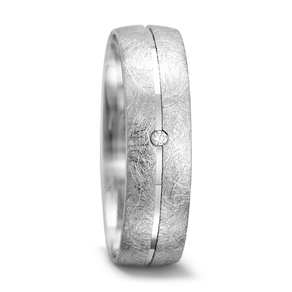 Wedding Ring 18k White Gold Diamond 0.01 ct, tw-vsi