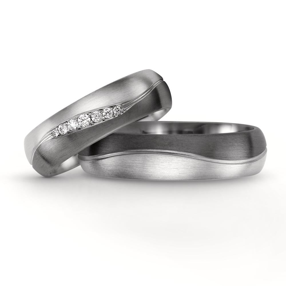 Wedding Ring Palladium 500 , 9k White Gold
