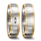 Wedding Ring 18k White Gold, 18k Yellow Gold
