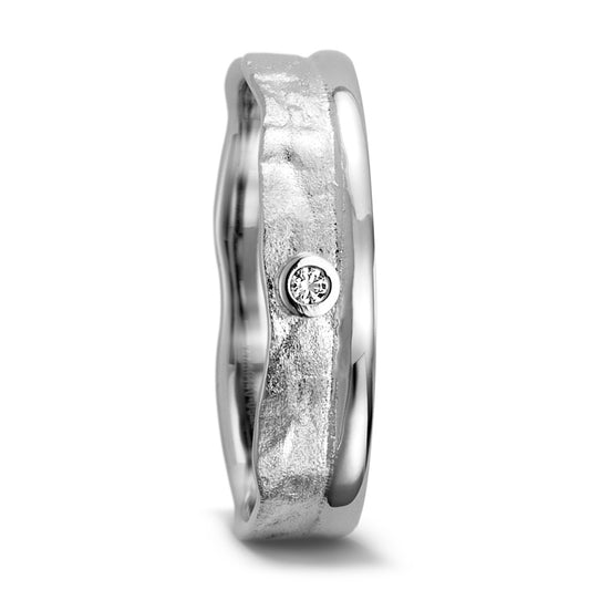 Wedding Ring 18k White Gold Diamond 0.025 ct, w-si