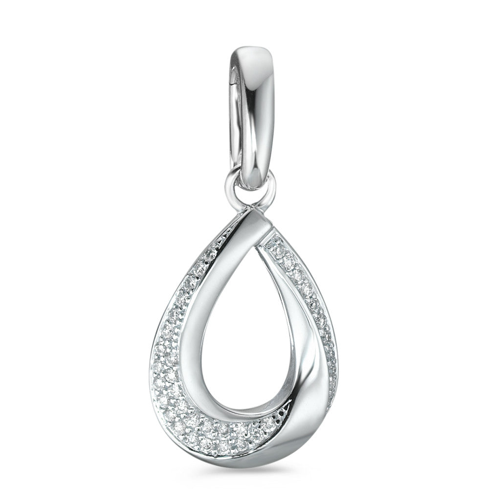 Pendant 18k White Gold Diamond White, 0.19 ct, 38 Stones, brilliant, w-si