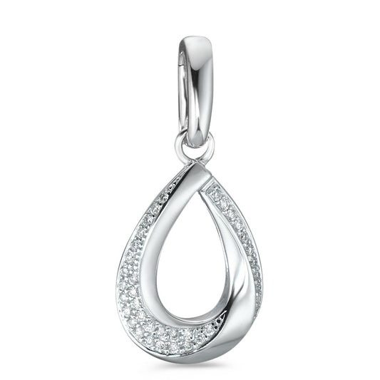Pendant 18k White Gold Diamond White, 0.19 ct, 38 Stones, brilliant, w-si