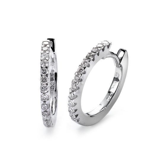Hinged hoop 18k White Gold Diamond White, 0.25 ct, 26 Stones, brilliant, w-si