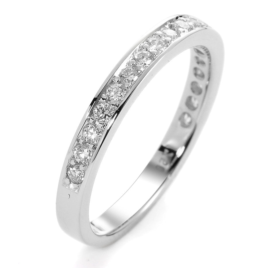 Memory ring 18k White Gold Diamond White, 0.33 ct, 19 Stones, brilliant, w-si