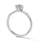 Solitaire ring 18k White Gold Diamond White, 0.25 ct, brilliant, w-si