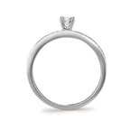 Solitaire ring 18k White Gold Diamond White, 0.20 ct, brilliant, w-si Ø3 mm