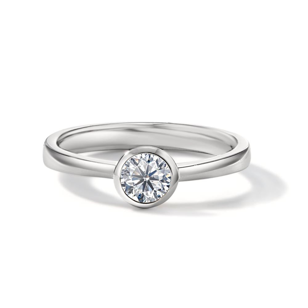 Solitaire ring 18k White Gold Diamond White, 0.33 ct, brilliant, w-si