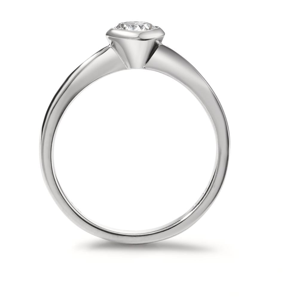 Solitaire ring 18k White Gold Diamond White, 0.33 ct, brilliant, w-si
