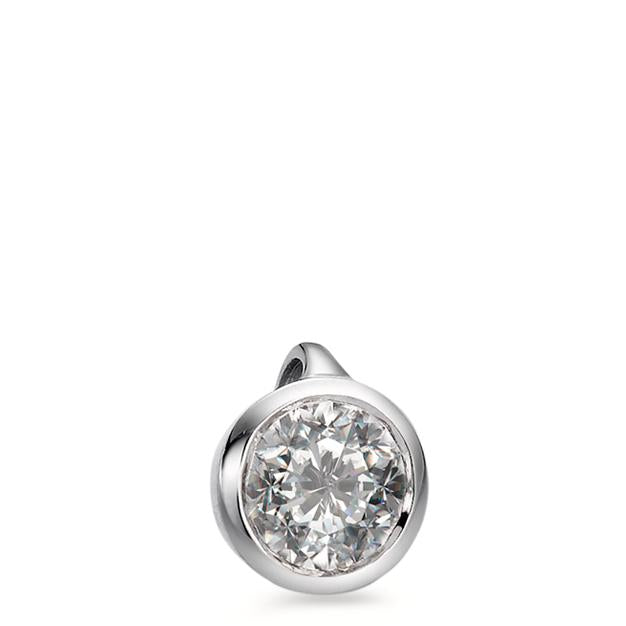 Pendant 18k White Gold Diamond White, 0.25 ct, brilliant, w-si Ø5.5 mm