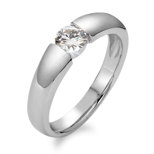 Solitaire ring 18k White Gold Moissanite