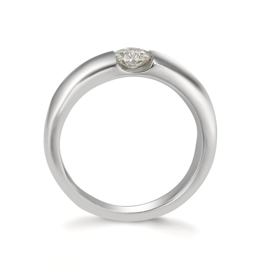 Solitaire ring 9k White Gold Moissanite