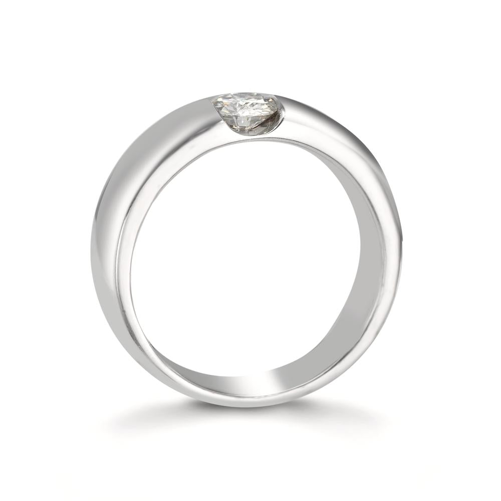 Solitaire ring 9k White Gold Moissanite