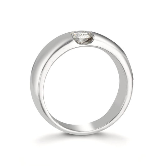 Solitaire ring 9k White Gold Moissanite