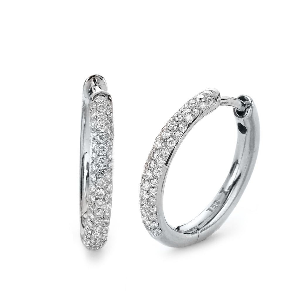 Hinged hoop 18k White Gold Diamond 0.36 ct, 104 Stones, si