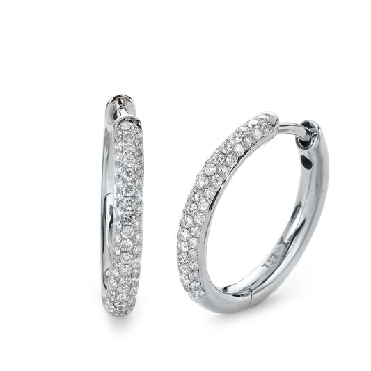 Hinged hoop 18k White Gold Diamond 0.36 ct, 104 Stones, si