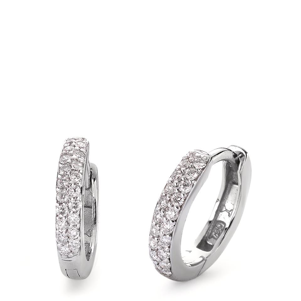Hinged hoop 18k White Gold Diamond 0.24 ct, 38 Stones, si