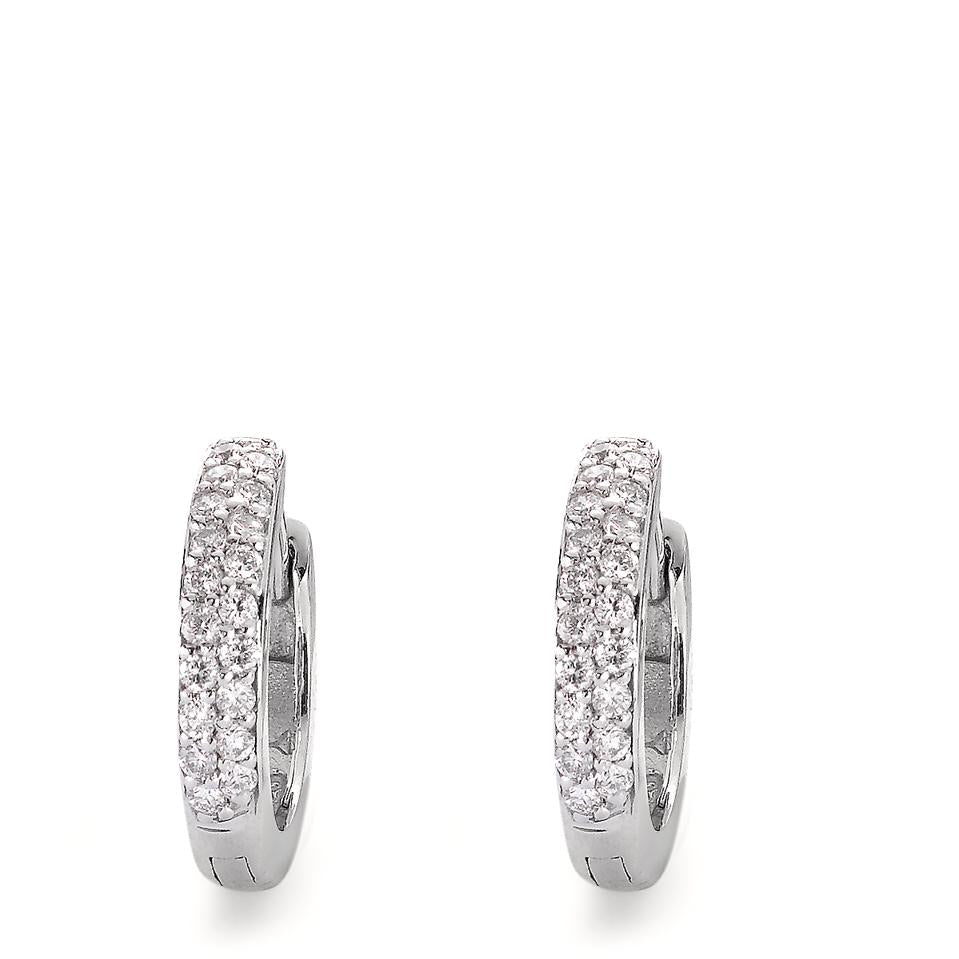 Hinged hoop 18k White Gold Diamond 0.24 ct, 38 Stones, si