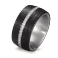 Ring Stainless steel, Carbon Diamond White, 0.175 ct, 25 Stones, w-si