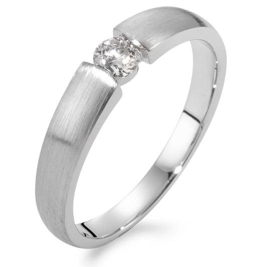 Solitaire ring 18k White Gold Diamond 0.20 ct, w-si
