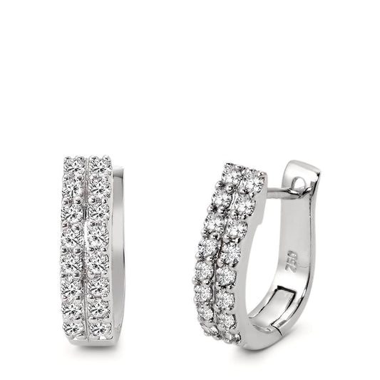 Hinged hoop 18k White Gold Diamond 0.57 ct, 32 Stones, w-si