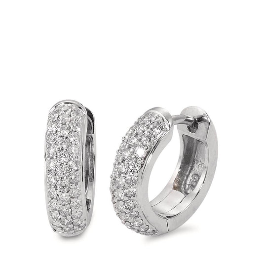 Hinged hoop 18k White Gold Diamond 0.50 ct, 66 Stones, w-si
