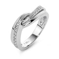 Ring 18k White Gold Diamond 0.28 ct, 24 Stones, w-si