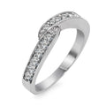 Ring 18k White Gold Diamond 0.415 ct, 15 Stones, w-si