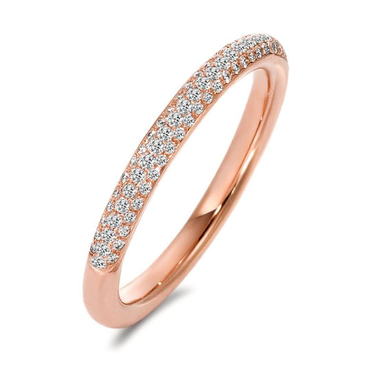 Ring 18k Red Gold Diamond 0.23 ct, 84 Stones, w-si