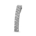 Pendant 18k White Gold Diamond 0.54 ct, 19 Stones, w-si