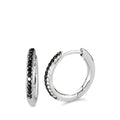 Hinged hoop 18k White Gold Diamond Black, 0.11 ct, 24 Stones, w-si