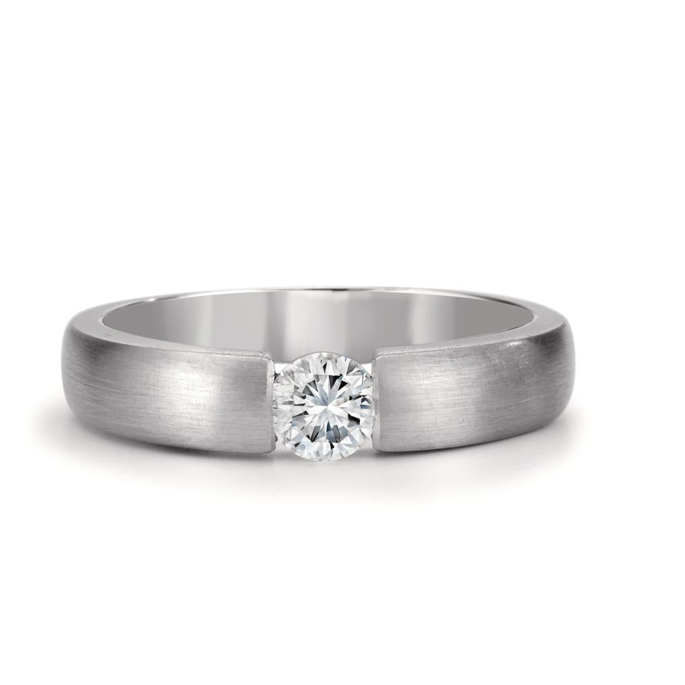 Solitaire ring 18k White Gold Diamond White, 0.30 ct, w-si