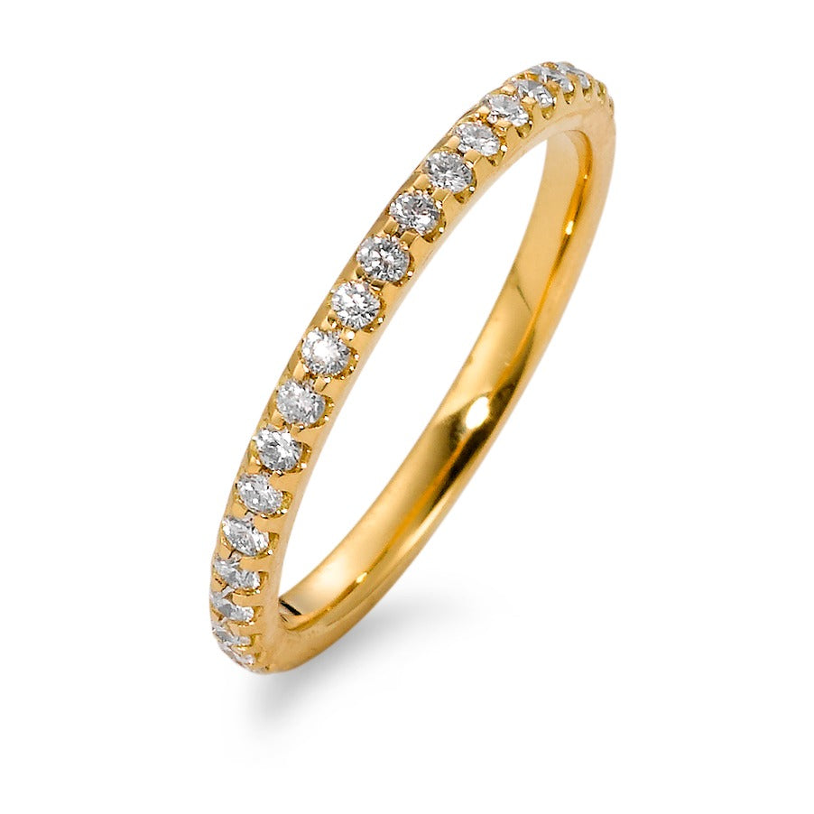 Memory ring 18k Yellow Gold Diamond 0.51 ct, 37 Stones, w-si