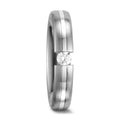 Wedding Ring 14k White Gold Diamond White, 0.10 ct, w-si