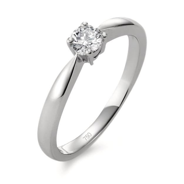 Solitaire ring 18k White Gold Diamond 0.25 ct, w-si