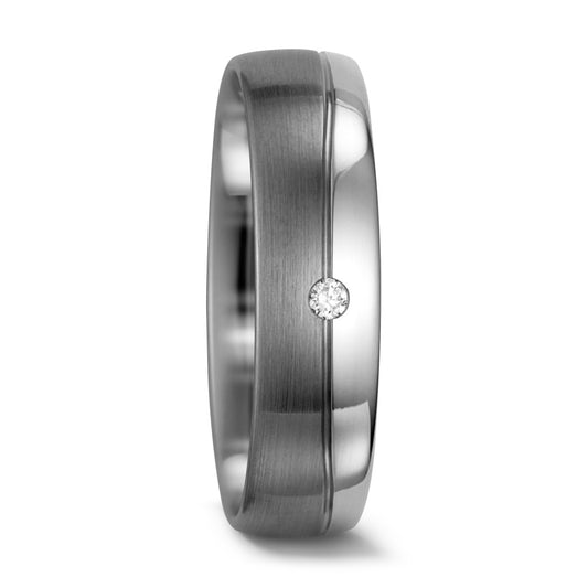 Wedding Ring 14k White Gold, Palladium 500 Diamond White, 0.015 ct, w-si