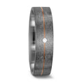 Wedding Ring Palladium 500 , 14k Red Gold Diamond White, 0.015 ct, w-si