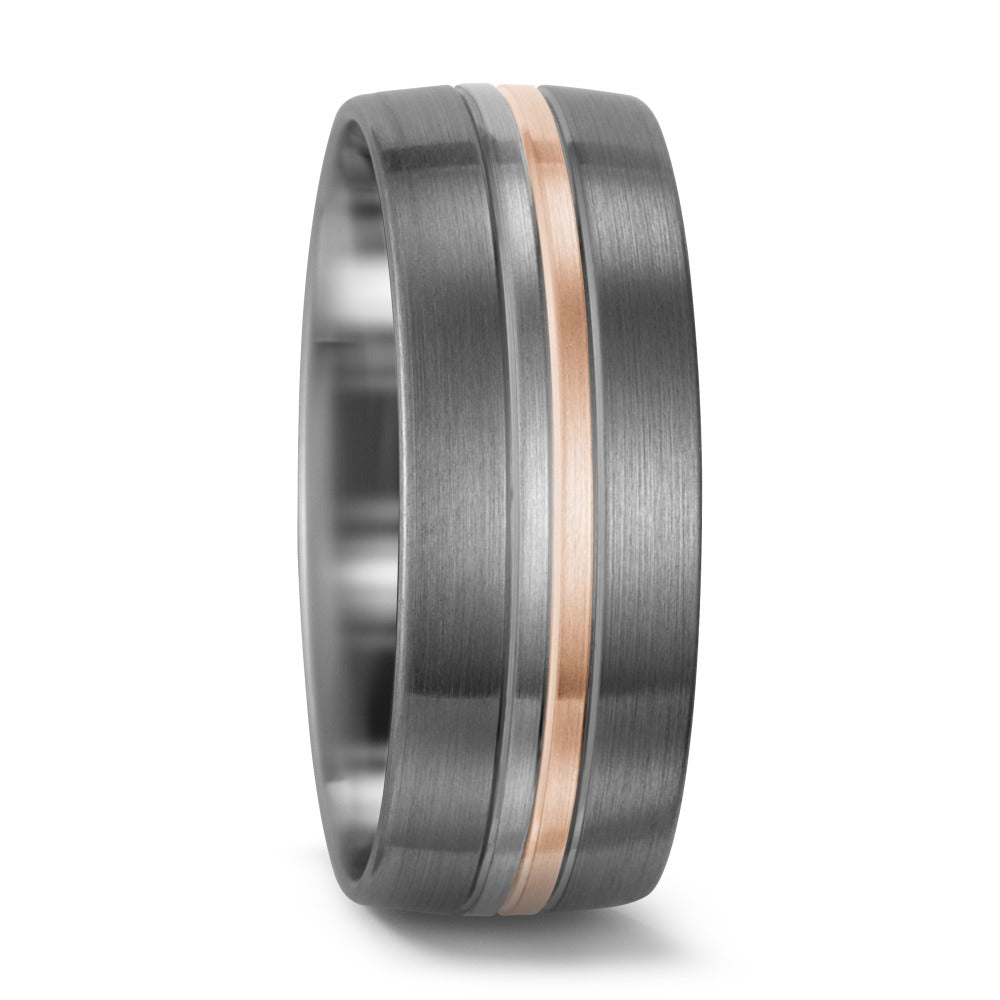 Wedding Ring Palladium 500 , 14k White Gold, 14k Rose Gold