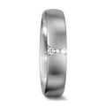 Wedding Ring 18k White Gold Diamond White, 0.055 ct, 3 Stones, tw-vsi