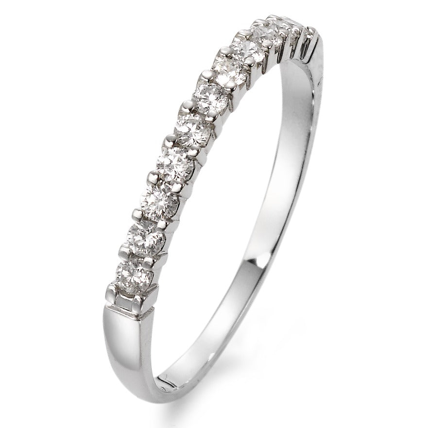 Memory ring 18k White Gold Diamond White, 0.25 ct, 11 Stones, w-si