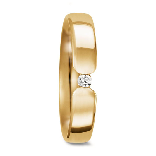 Wedding Ring 18k Yellow Gold Diamond 0.05 ct, tw-si