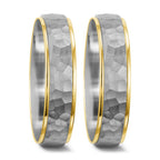 Wedding Ring 18k White Gold, 18k Yellow Gold