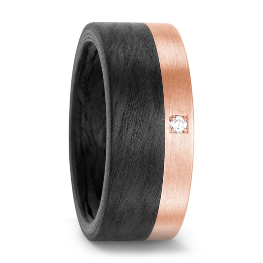 Ring Carbon, 18k Red Gold